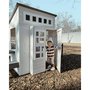 dětský domeček Modern Outdoor z kolekce Kidraft plně vybavený - vstup do domečku