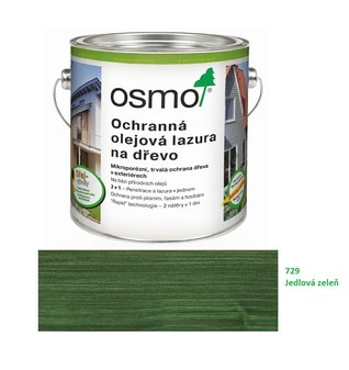 Ochranná olejová lazúra OSMO ( 729 jedlová zeleň)  0,75 L