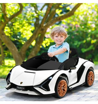 Detské elektrické auto Lamborghini s diaľkovým ovládaním - Biele