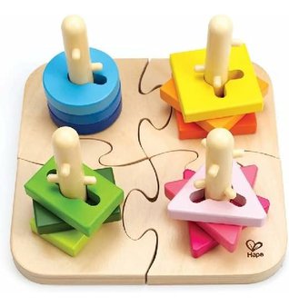 Montessori drevené puzzle Peg Puzzle