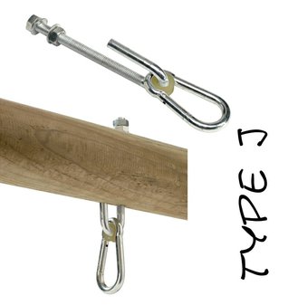 Hojdačkový hák skrutka / matka  O140 mm M12 typ J