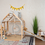 Montessori dětský domeček Home se skluzavkou, rampou a závěsnými doplňky color 05