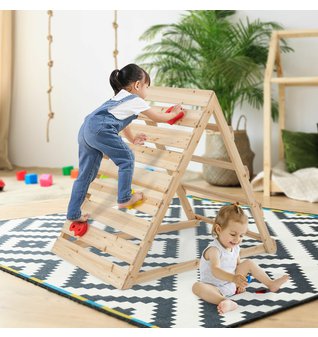 Montessori Piklerové šplhacie trojuholník s lezacími kameňmi